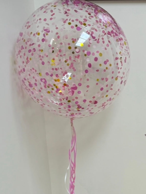 بالون بوبو مع كونفتي balloons confetti